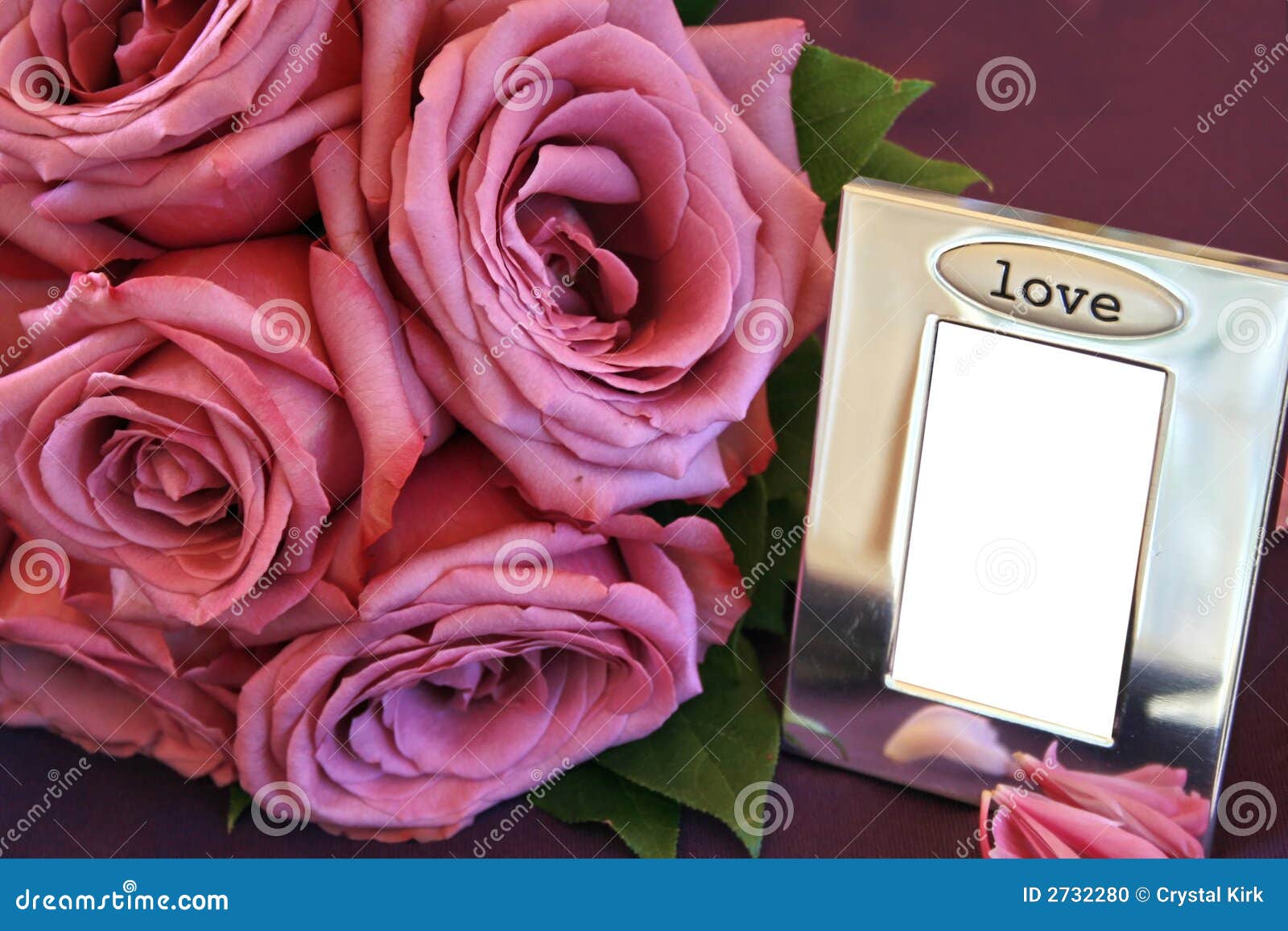 Bouquet and picture frame stock photo. Image of pink, roses 2732280