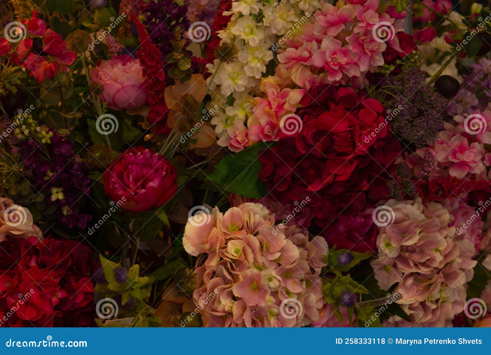 A Bouquet of Pink Flowers. Natural Background Stock Photo Image of texture, summer 258333118
