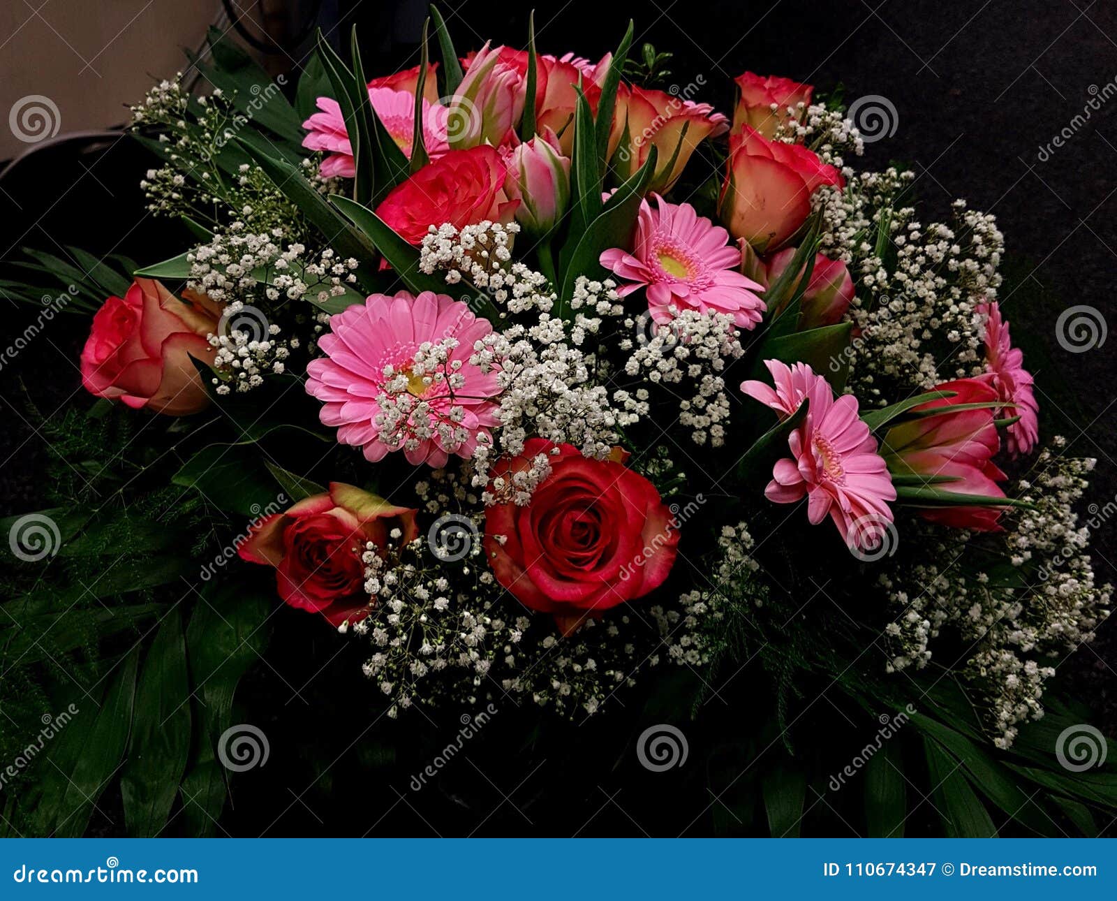 Bouquet of Red and Pink Flowers Stock Image Image of nature, look
