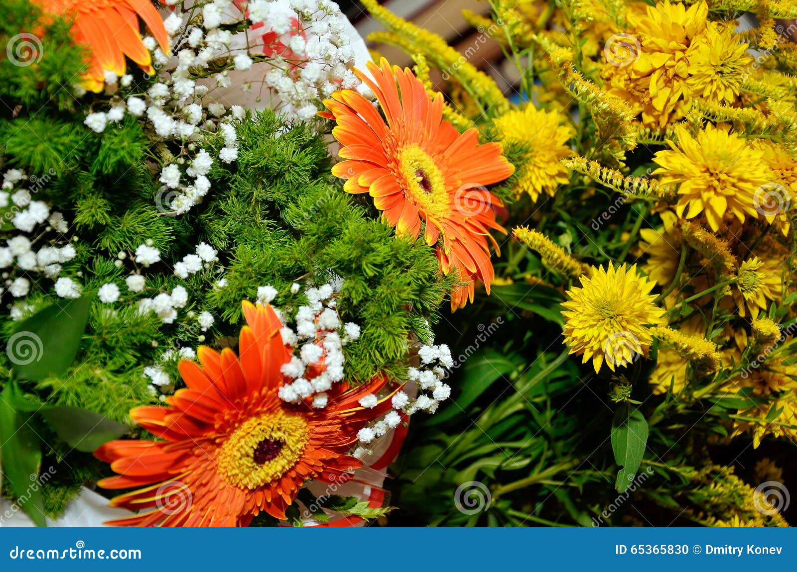 A Bouquet of Red and Yellow Flowers Stock Photo Image of symbol
