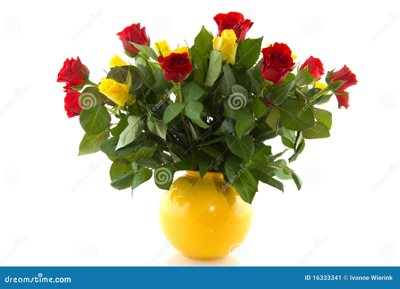 Bouquet Red And Yellow Roses Stock Image Image of white, bouquet