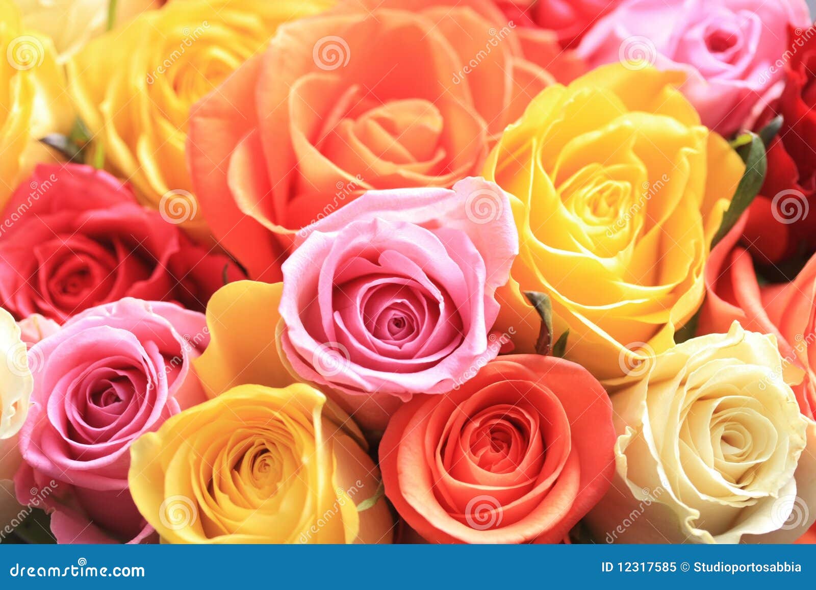 Bouquet rose mélangé image stock. Image du peinture, bride 12317585