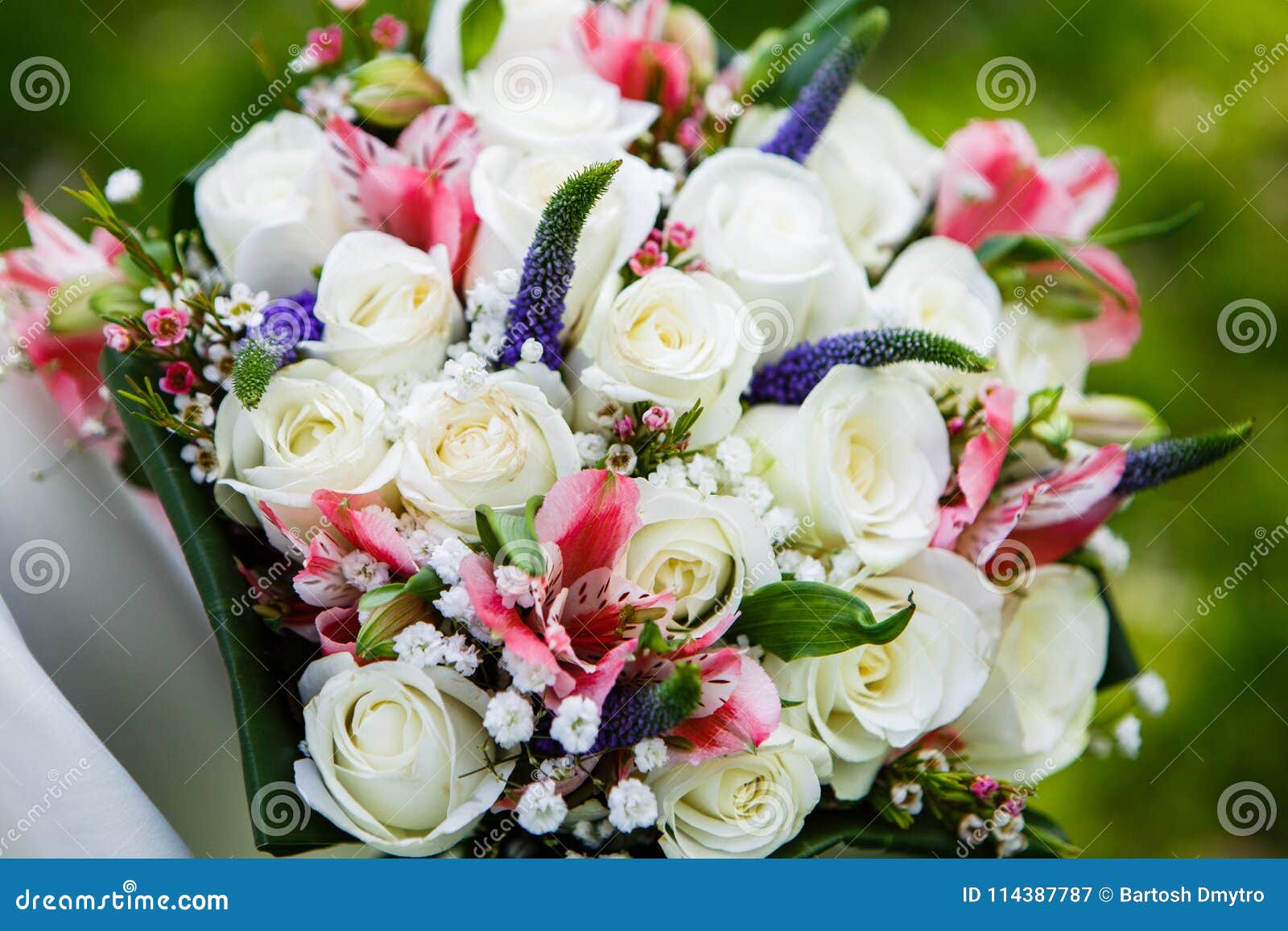 White Roses And Freesia Bouquet