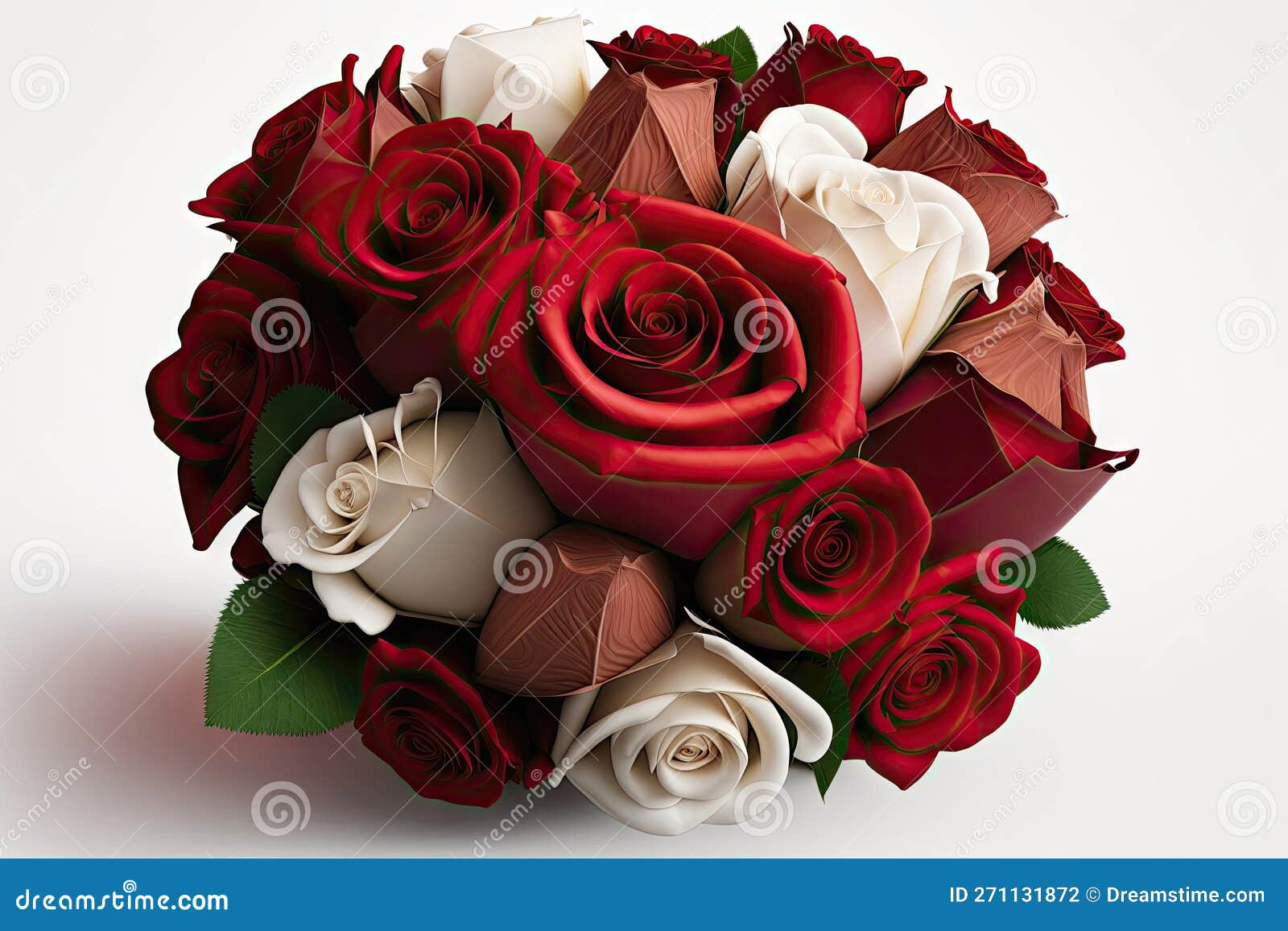 Bouquet of Roses on Valentine S Day Stock Illustration Illustration