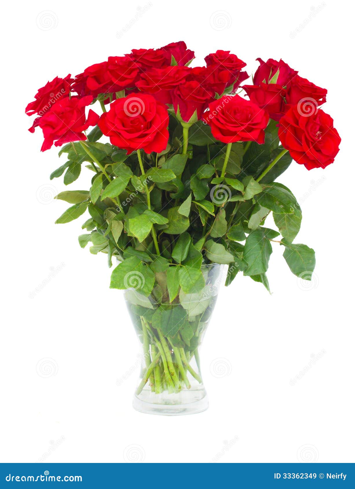 Bouquet of Scarlet Roses in Vase Stock Image - Image of anniversary ...