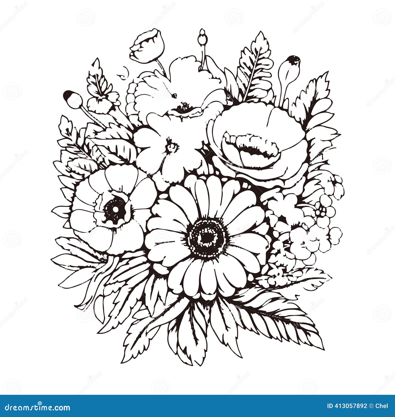 Clip art daisy Black and White Stock Photos \u0026 Images - Alamy, image size:1600x1690