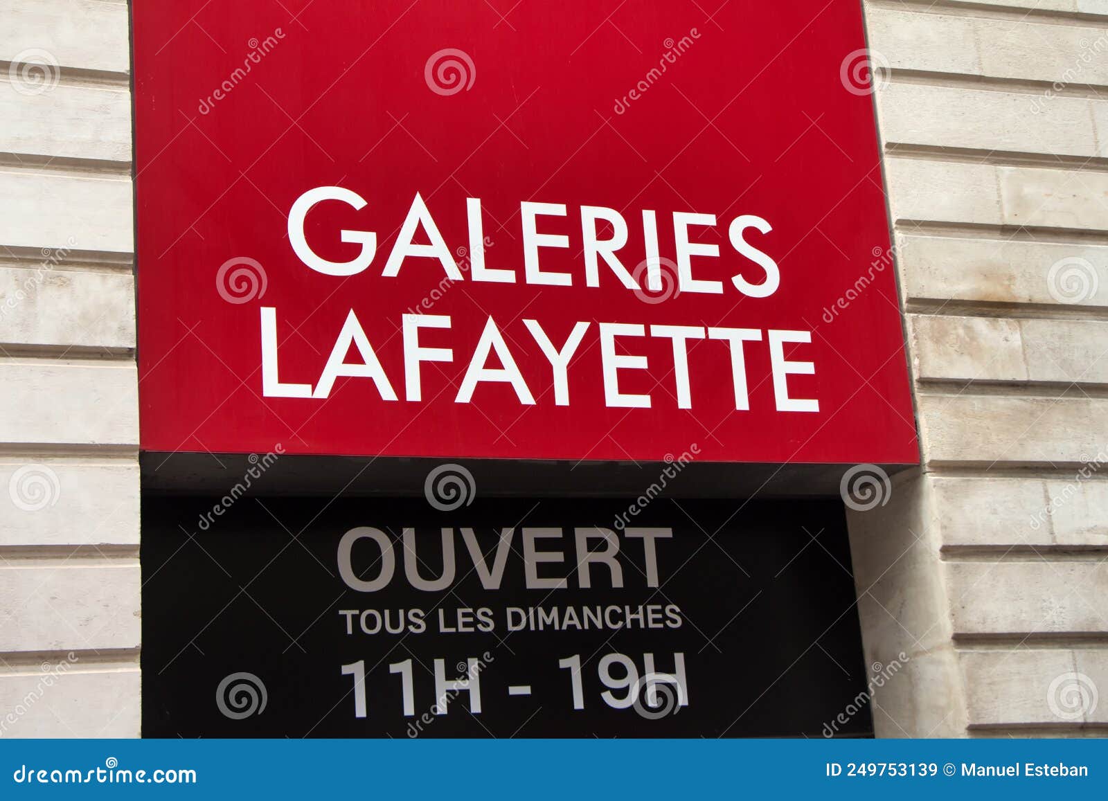 Galeries Lafayette Logo on Galeries Lafayette Store Editorial Stock ...