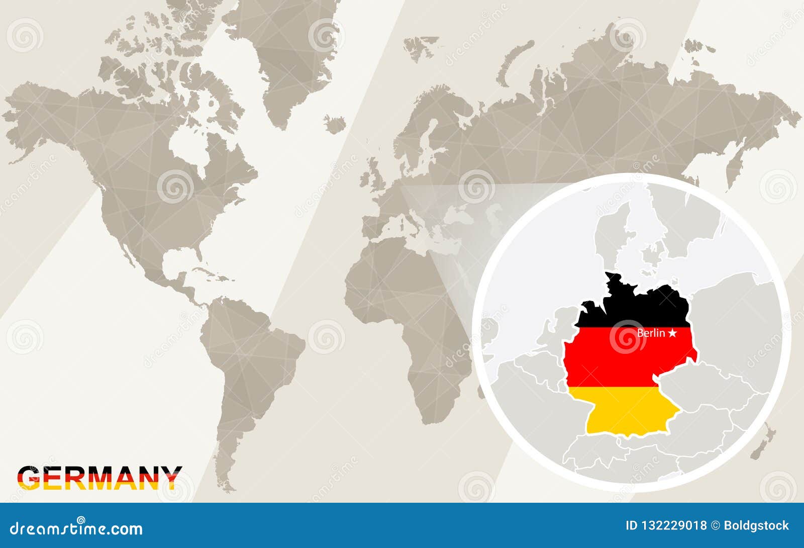 Bourdonnement Sur La Carte Et Le Drapeau De Lallemagne