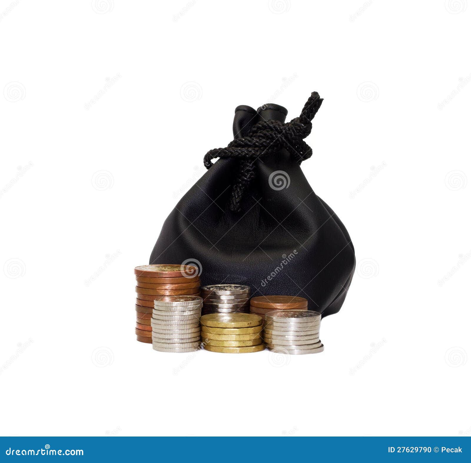 Bourse de sac d'argent photo stock. Image du affaires - 27629790