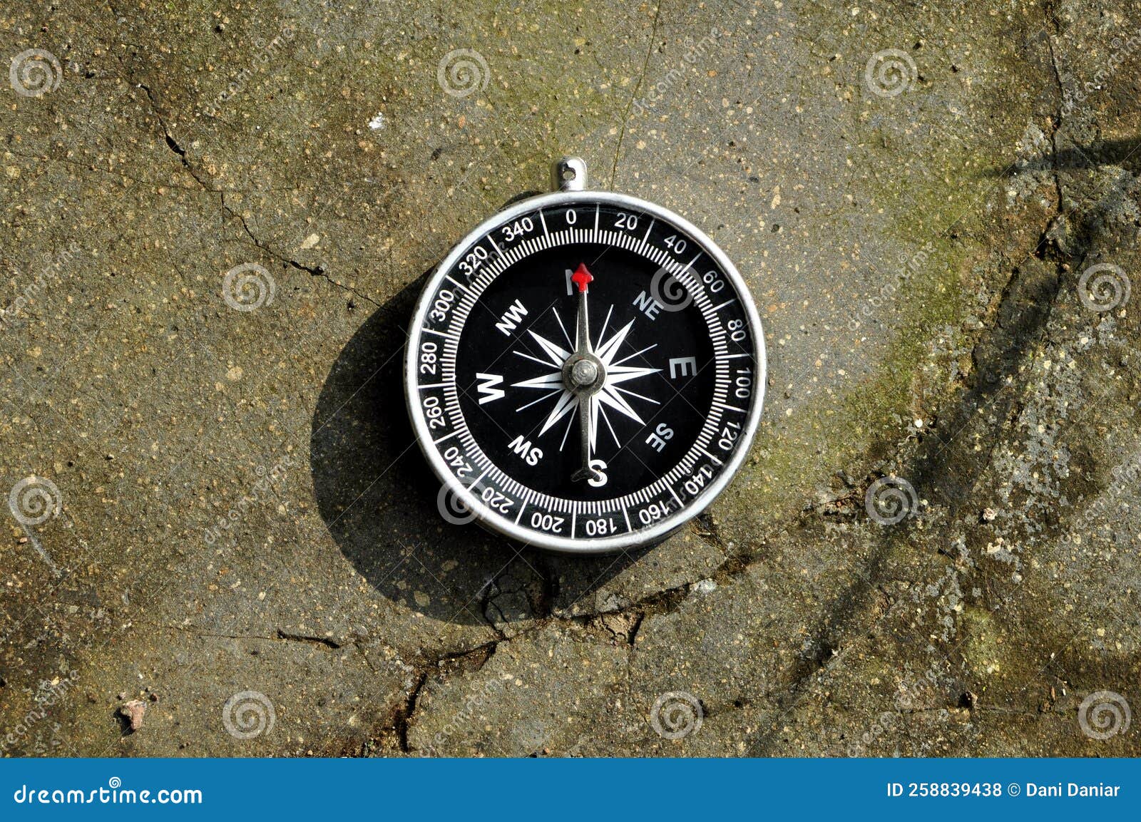 Boussole De Navigation Dans Le Sol Asphalté Photo stock - Image du concept,  drapeau: 258839438