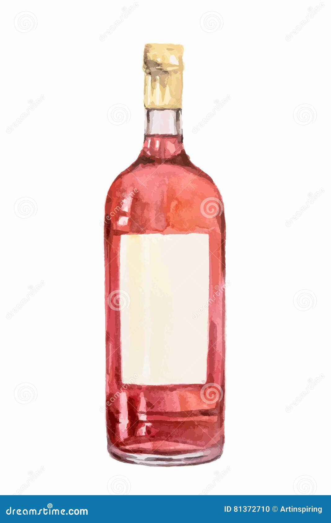 Bouteille D Alcool D Aquarelle Illustration De Vecteur Illustration Du Dessin Cognac