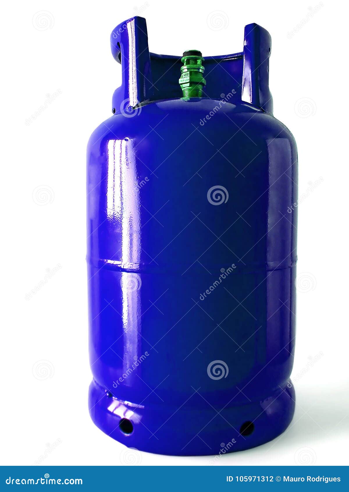Bouteille de gaz bleue photo stock. Image du studio 105971312