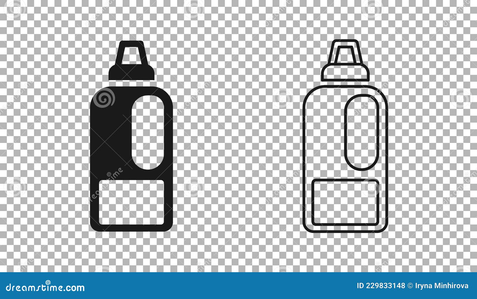 Bouteille De Détergent Liquide Bouteille De Lessive En Plastique Sur Fond  Transparent