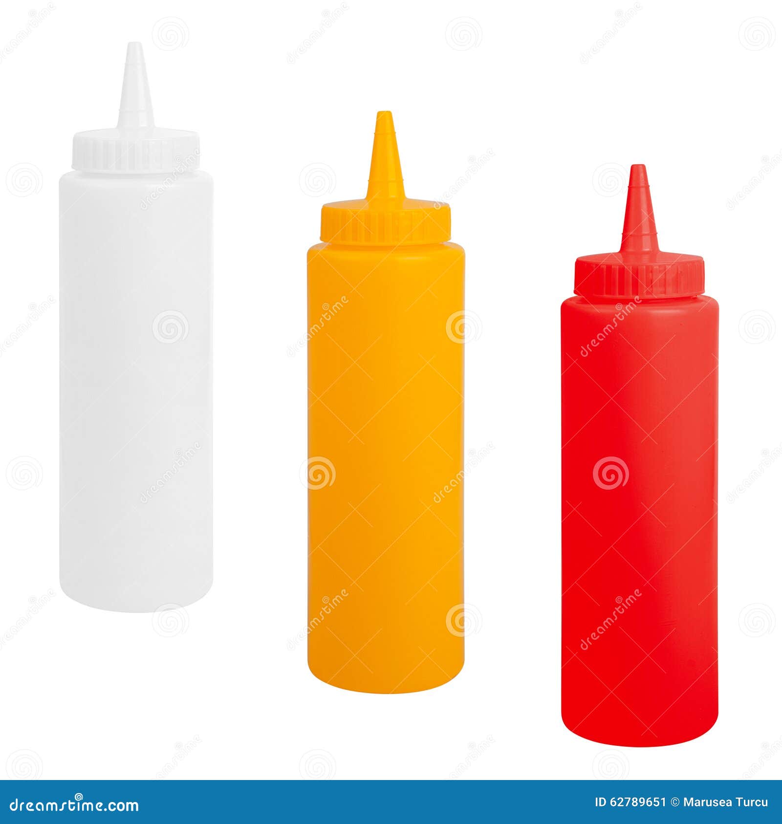 Bouteilles De Moutarde, De Ketchup Et De Mayonnaise Image stock Image