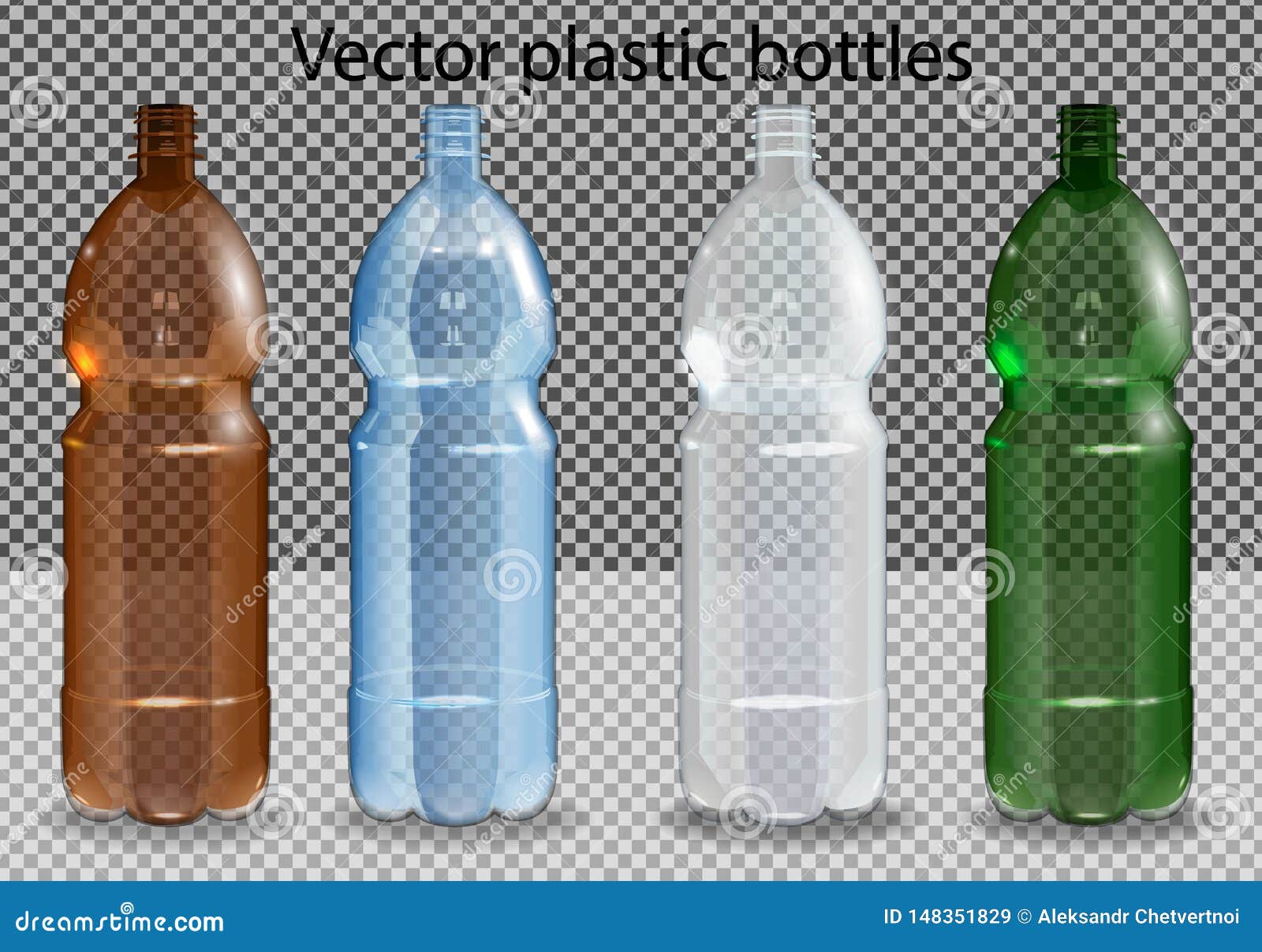 Bouteilles En Plastique Réalistes Vides Et Propres Avec