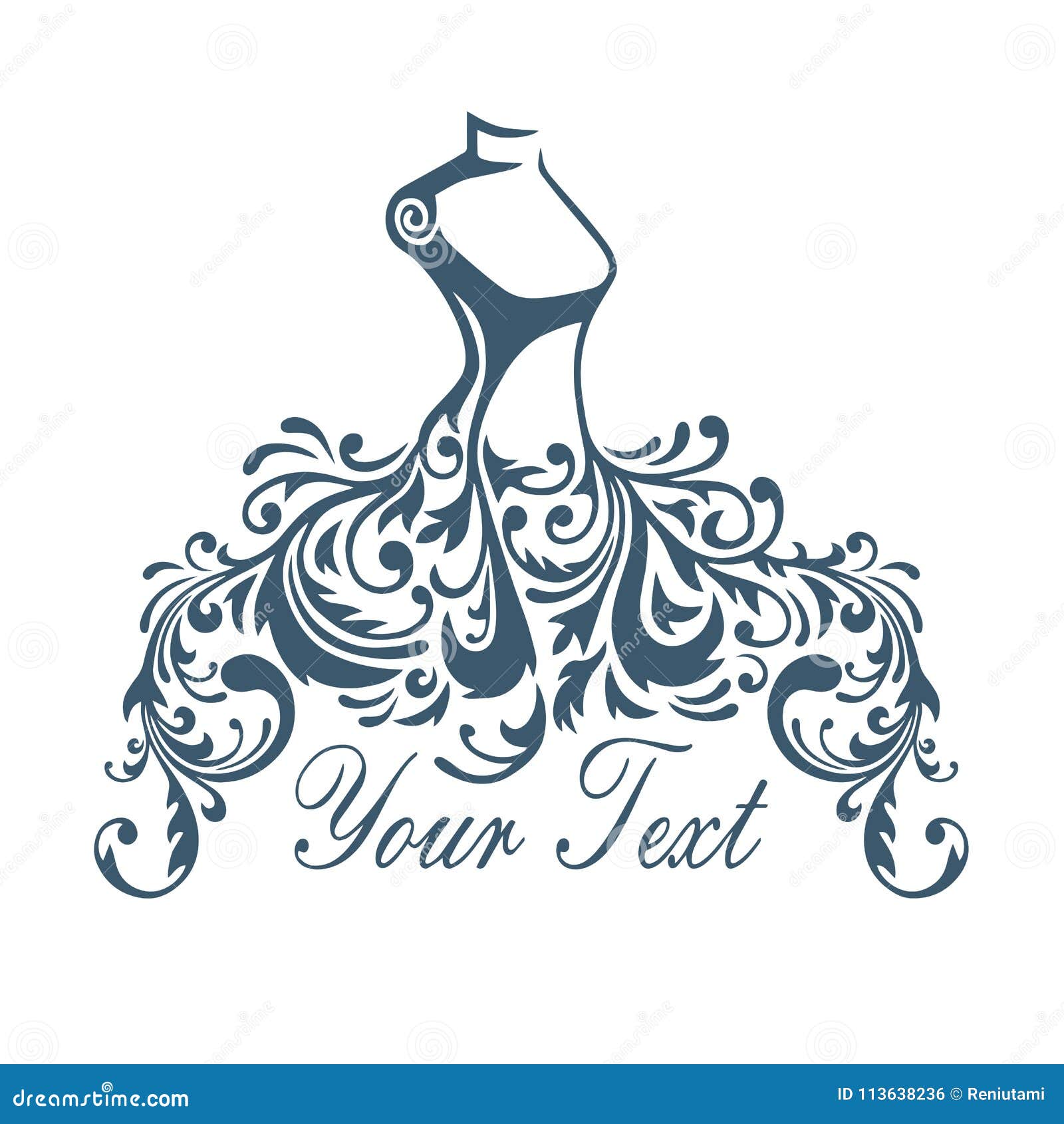Boutique Dress Gown Logo Design Template Vector Design