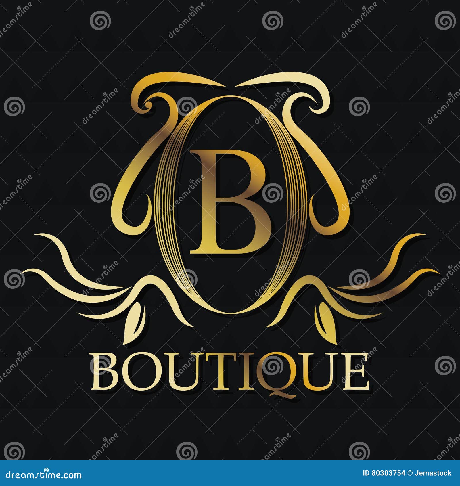 Boutique Gold Emblem Design Stock Vector - Illustration of celebrity ...