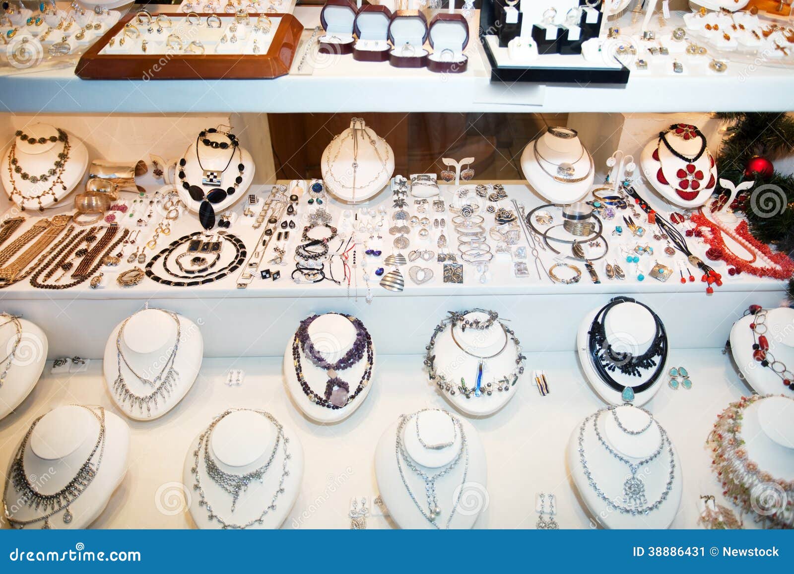 Boutique with Jewelry stock image. Image of glamour, composition 38886431