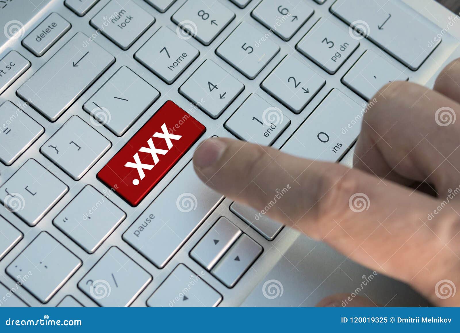 Bouton XXX, Sur Le Clavier, Pornographie De Observation Sur Un ...