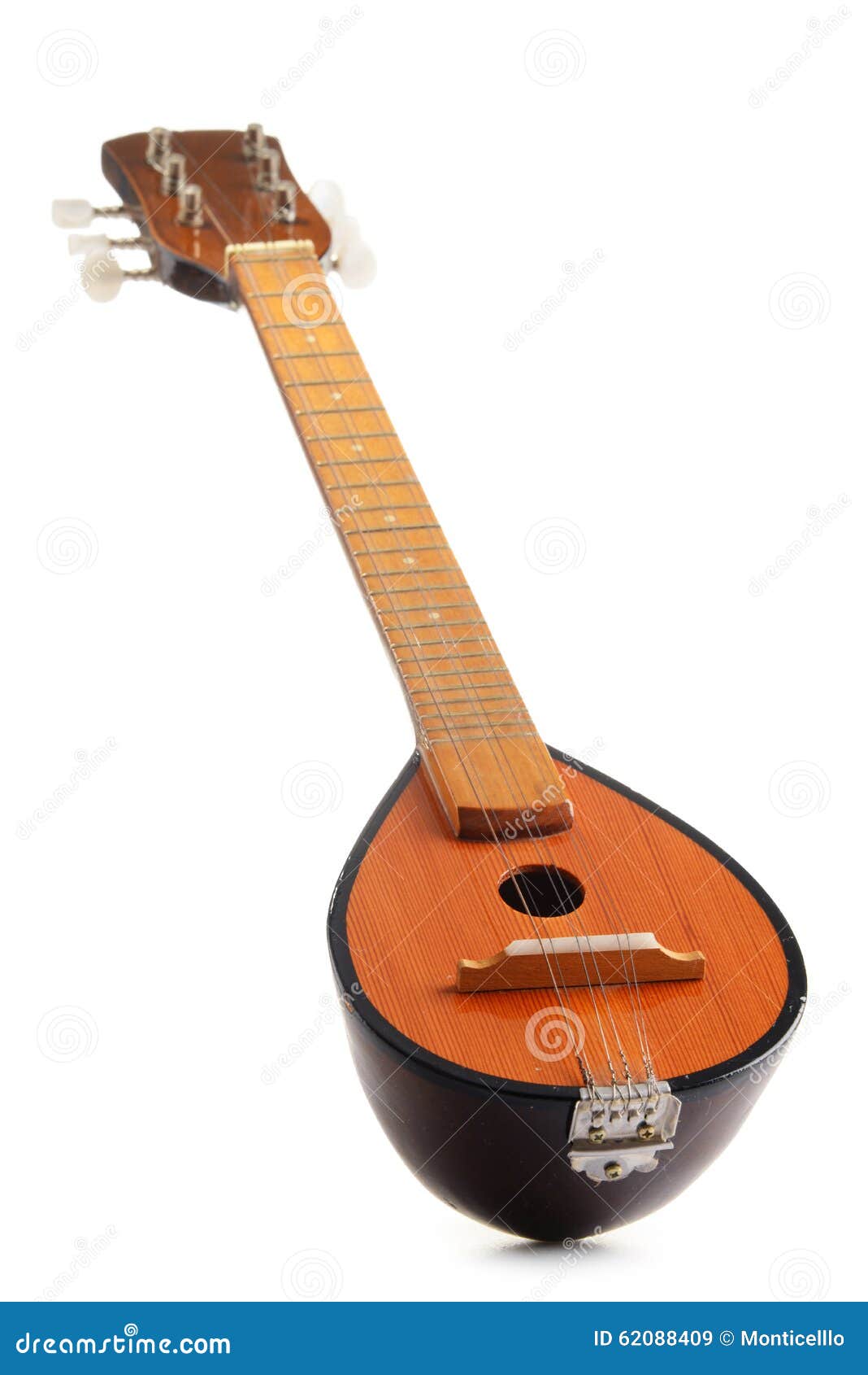 Bouzouki Grego Do Instrumento Musical No Branco Imagem de Stock