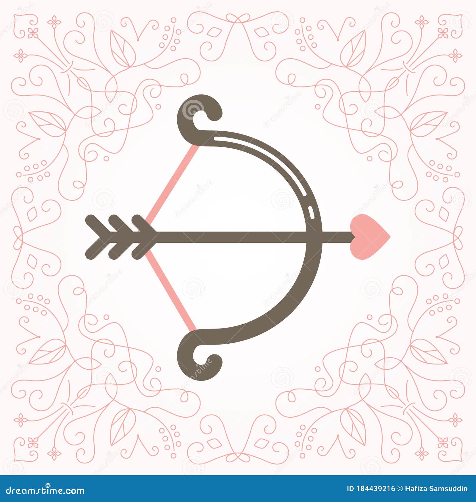 Download Bow And Arrow. Vector Illustration Decorative Background ...