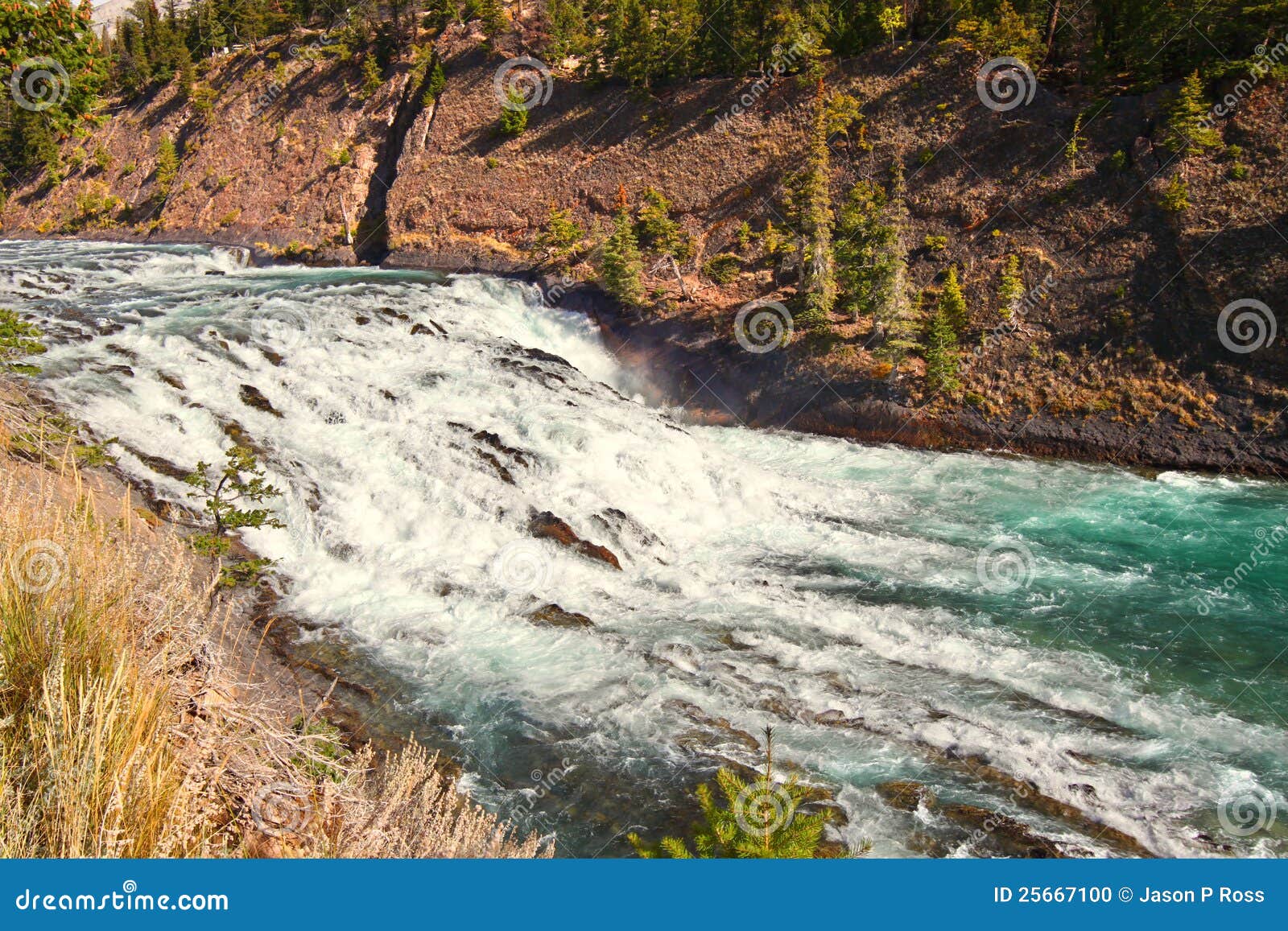 Bow Falls in Canada stock photo. Image of travel, rock 25667100