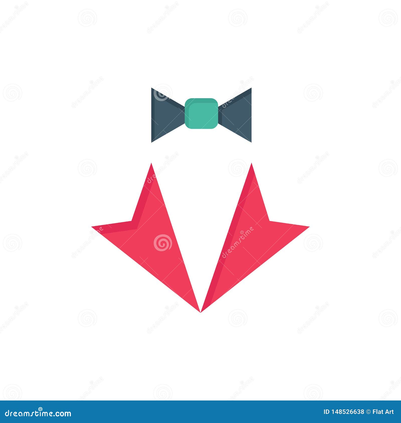 Bow, Heart, Love, Suit, Tie, Wedding Flat Color Icon. Vector Icon Throughout Tie Banner Template