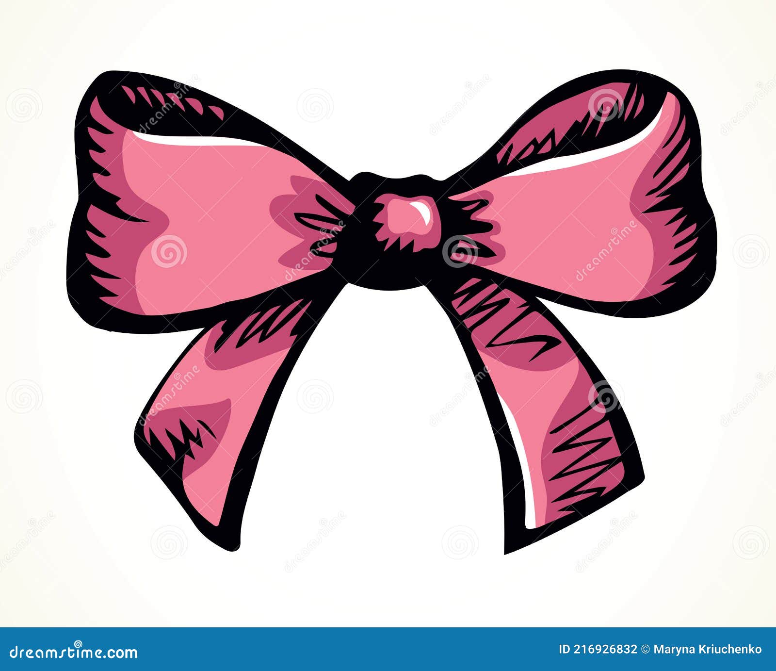 Free Vector  Cute bow sticker on pink background vector