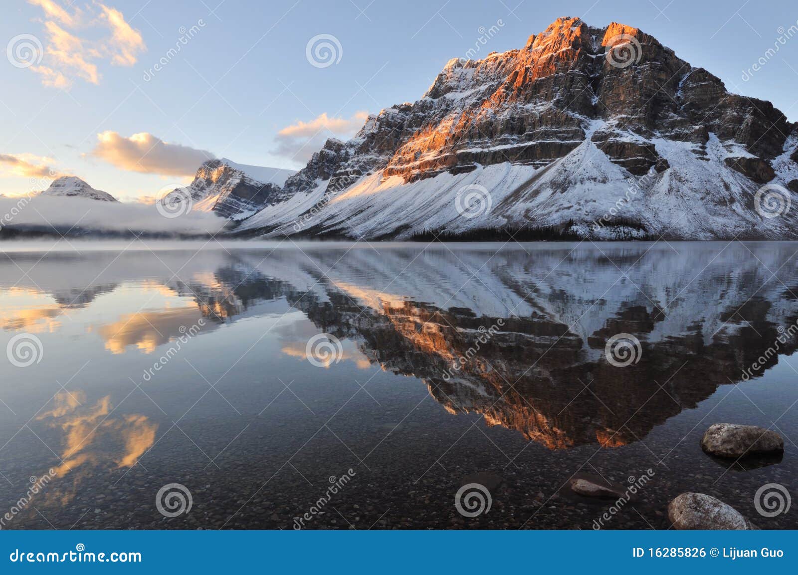 bow lake sunrise, banff national park