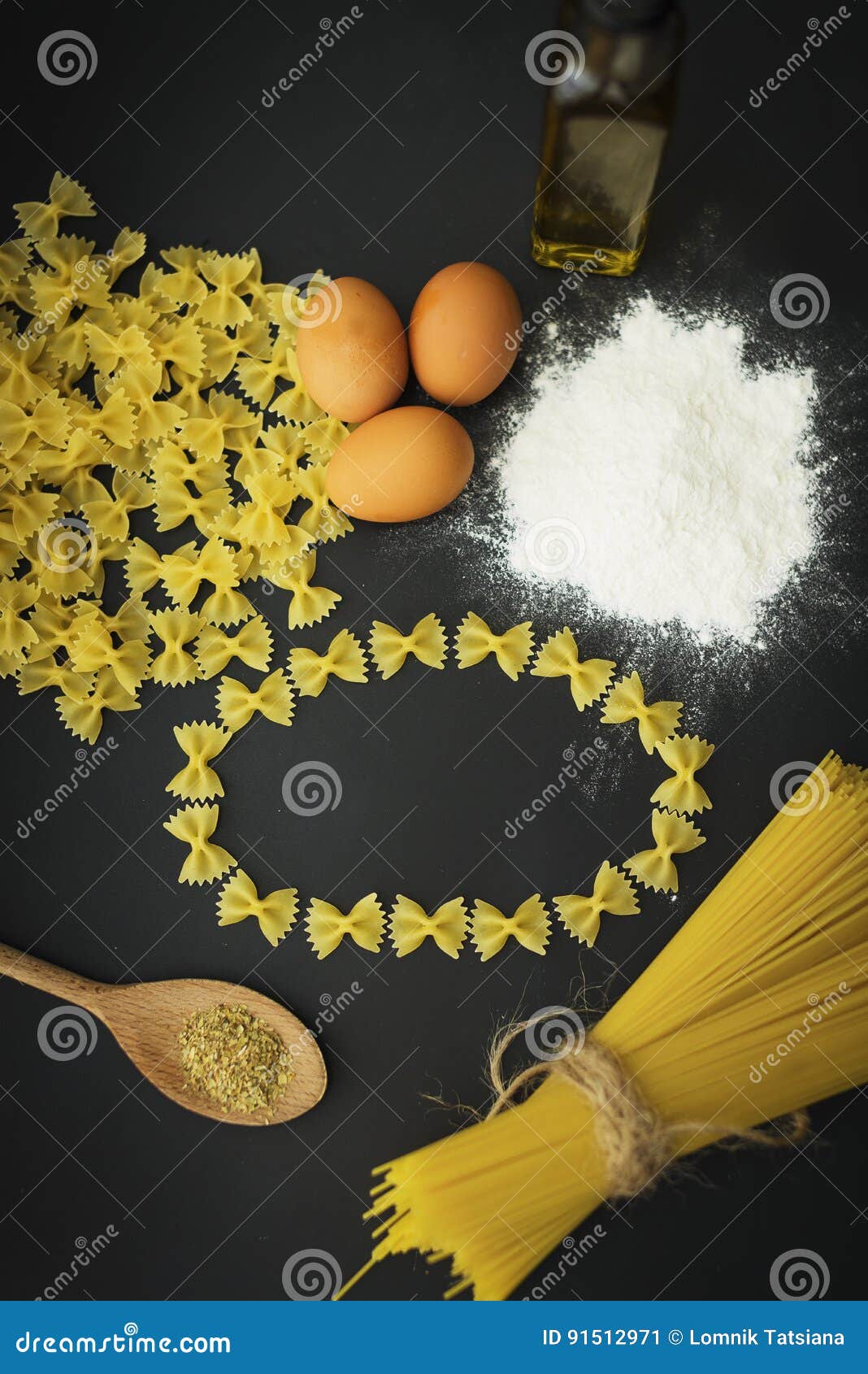 Bow Pasta on the Whiteboard for Drawing Stock Image Image of gourmet, ingredient 91512971