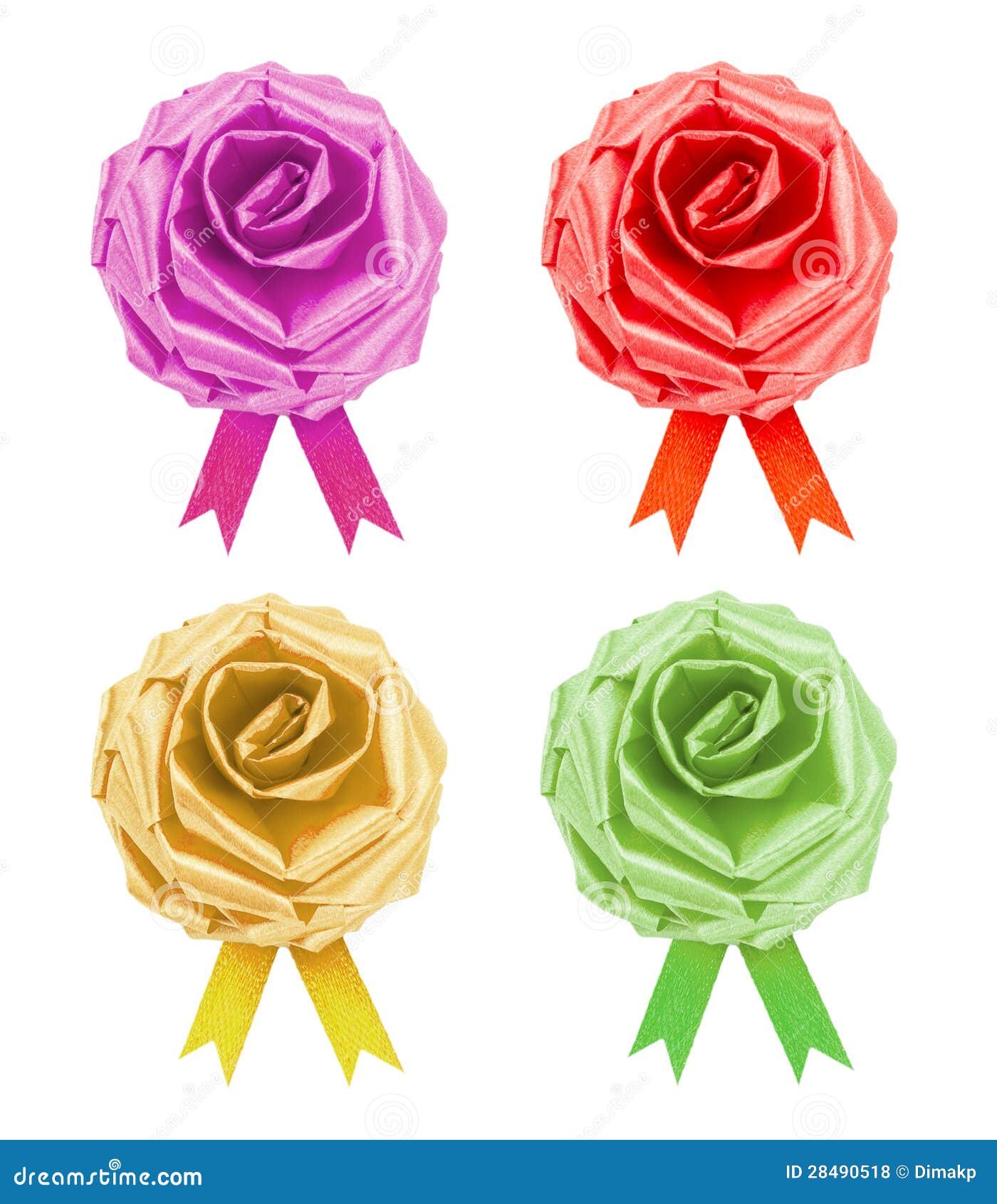 765 Purple Ribbon Bow Flower Isolated White Stock Photos Free