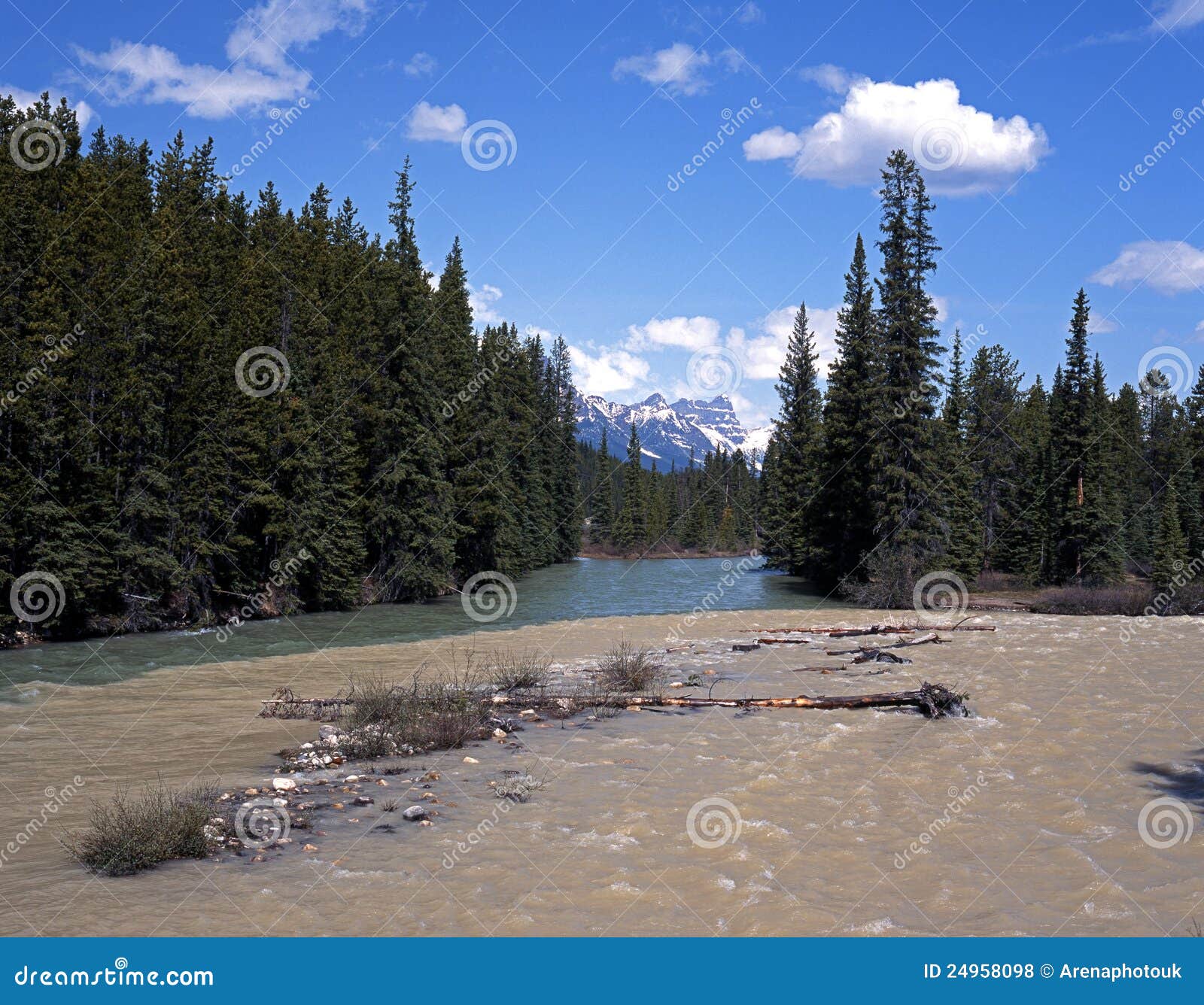 Bow River Banff National Park Canada Stock Photo Image Of River