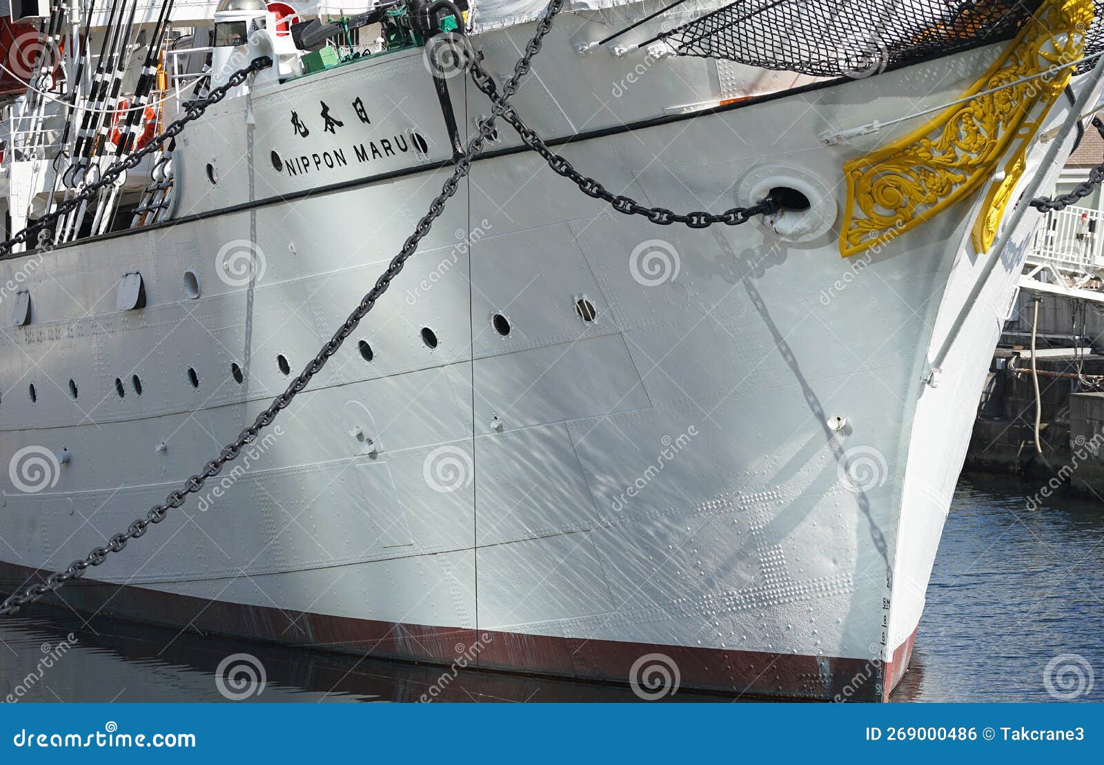 Bow of a sailing ship editorial photo. Image of rope 269000486