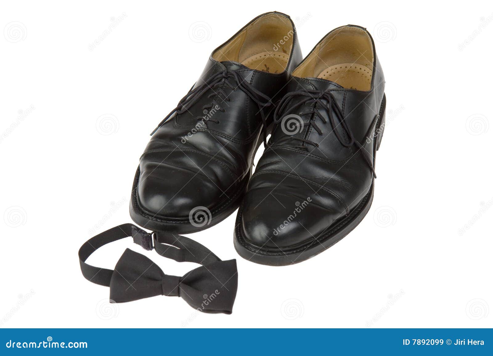 Bow-tie and black shoes stock image. Image of necktie - 7892099