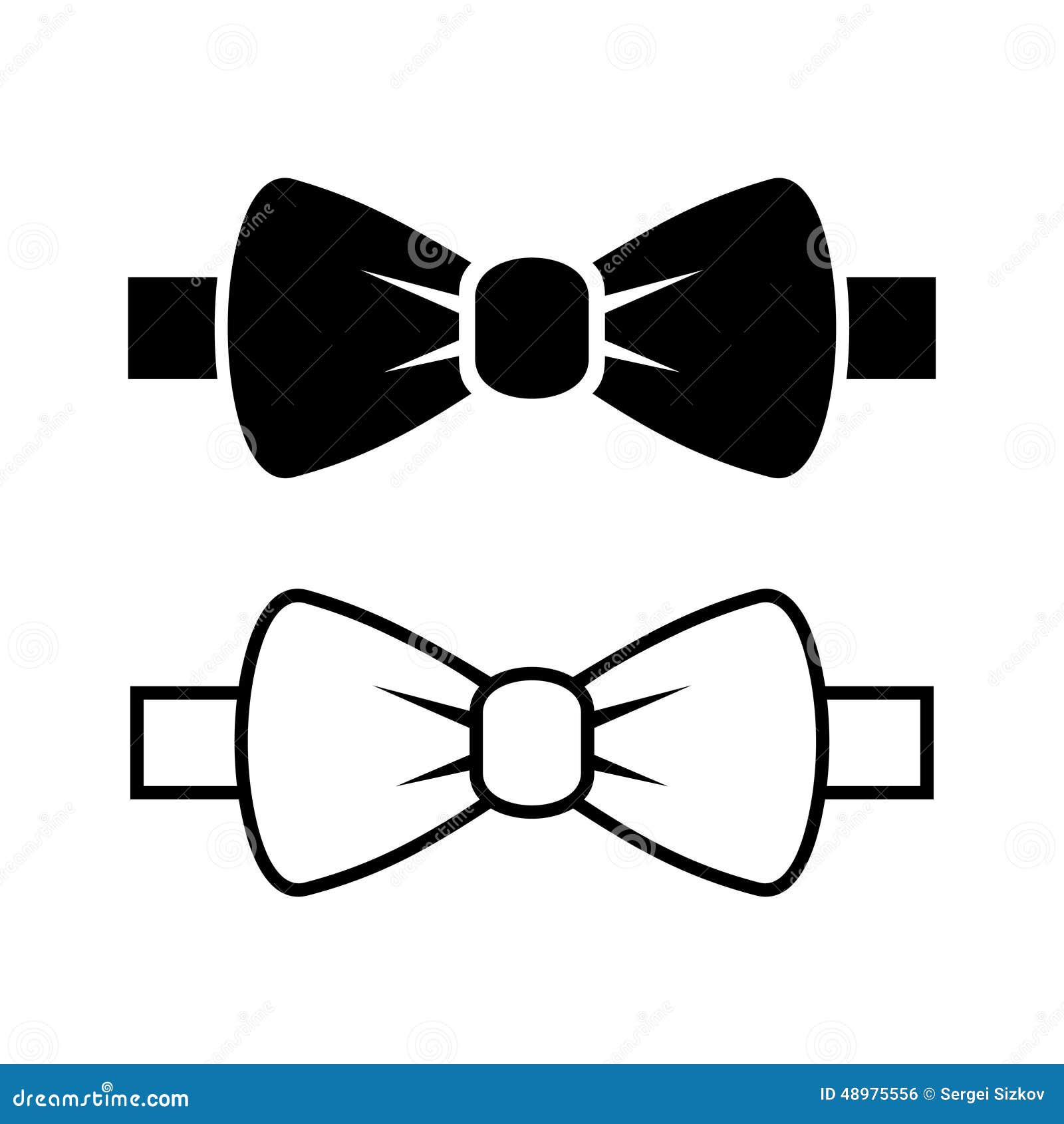 bow tie icons set