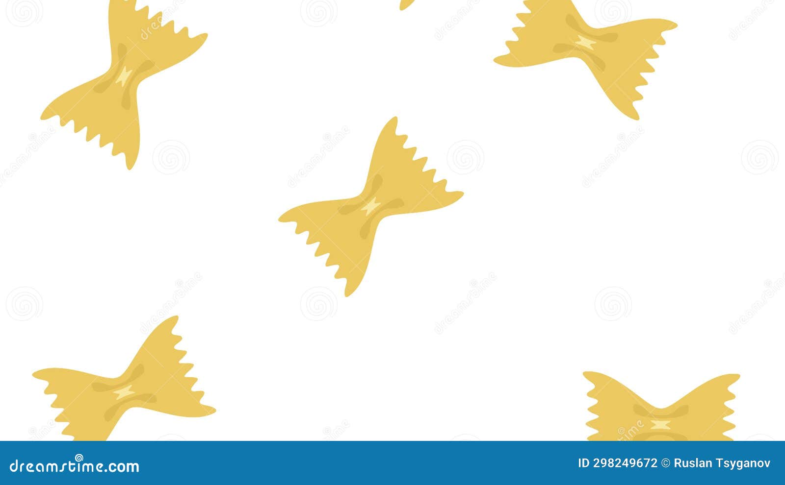 Bow Tie Pasta Graphic Animation. Alpha Channel Stock Footage Video of