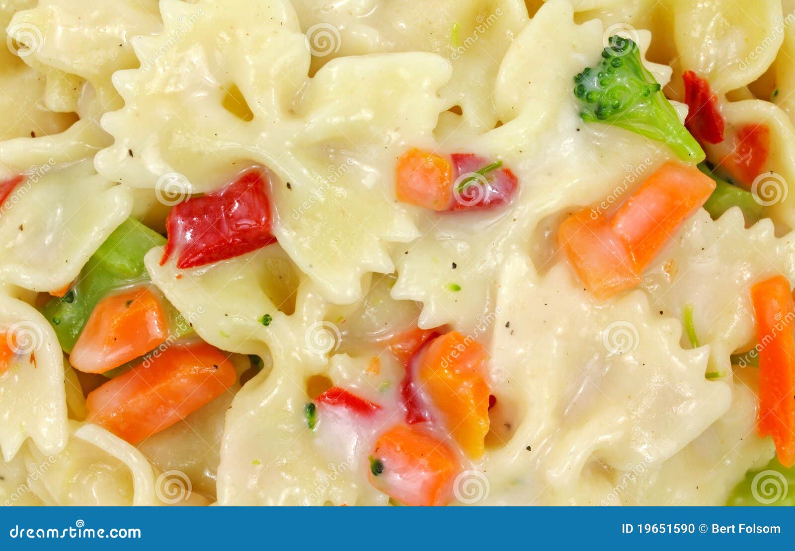 Bow Tie Pasta with Vegetables in Sauce Stock Photo Image of nutrition