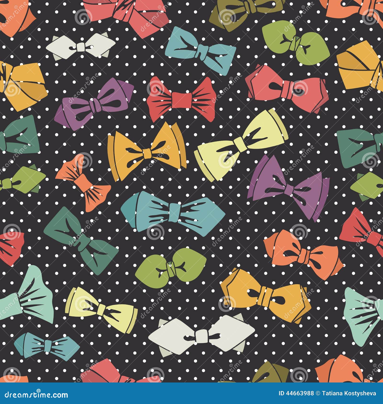 bow tie seamless pattern polka dot background illustration 44663988 tie background