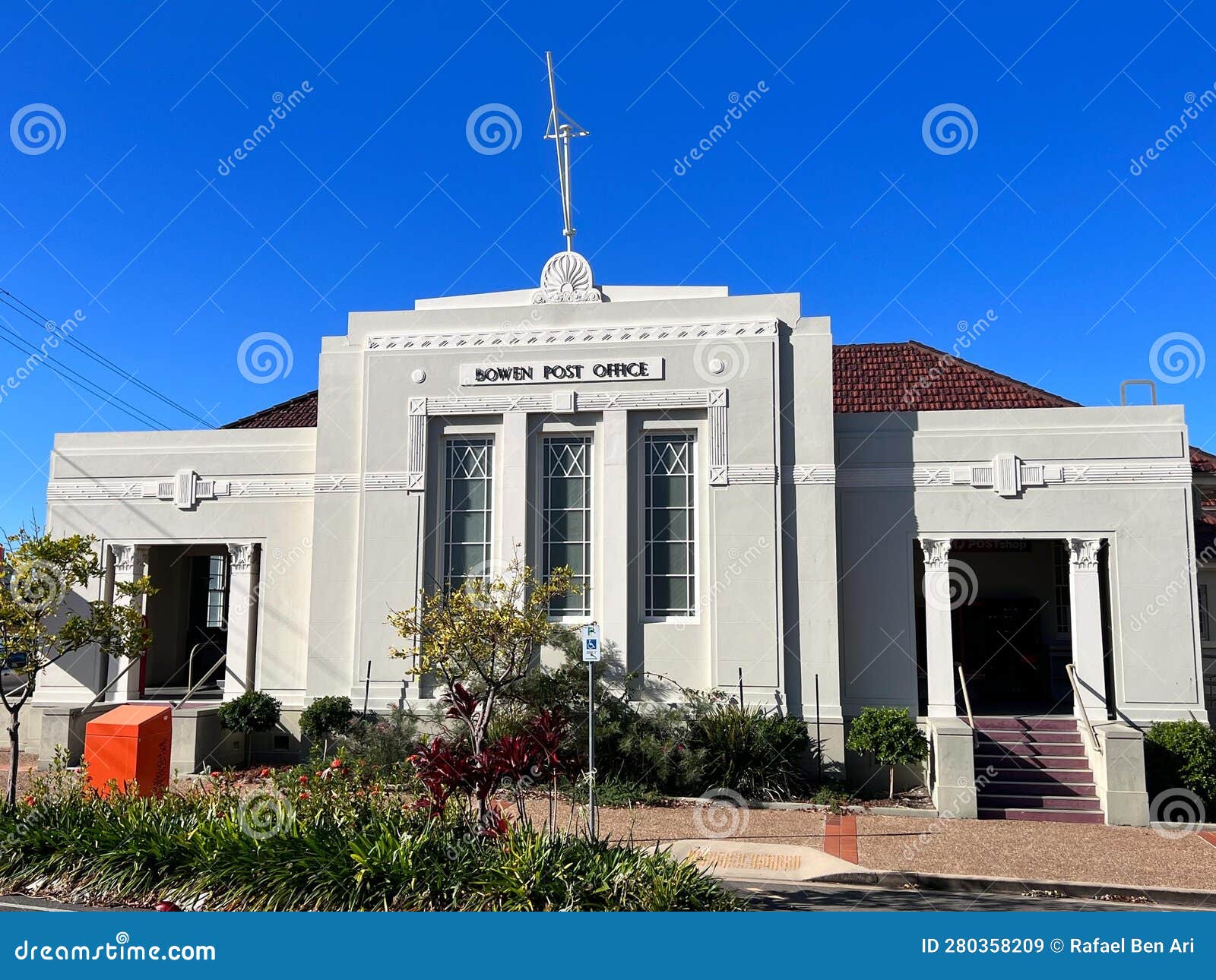 Bowen Post Office Art Deco Building Queensdland Australia Editorial