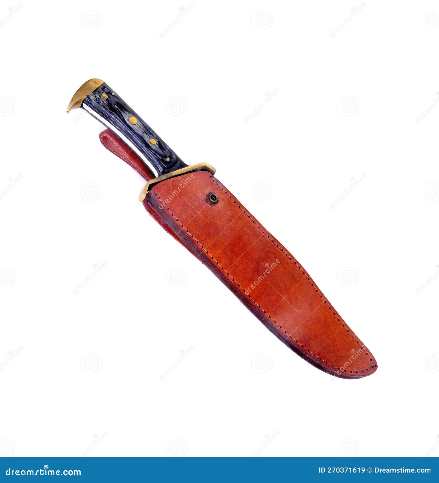 Bowie Knife Isolate Over White Stock Photo 270371619