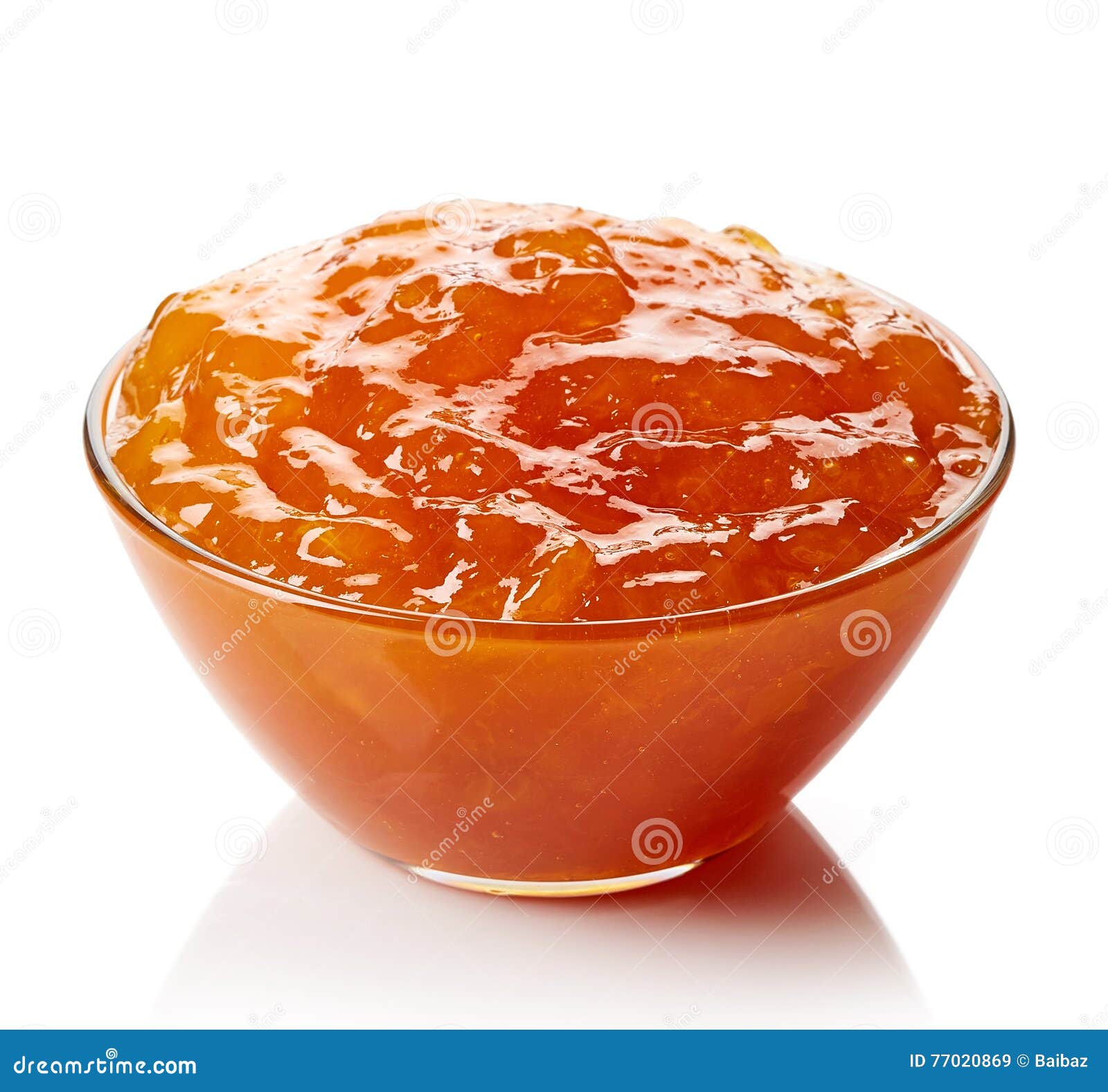 Bowl of apricot jam stock image. Image of dessert, jelly 77020869