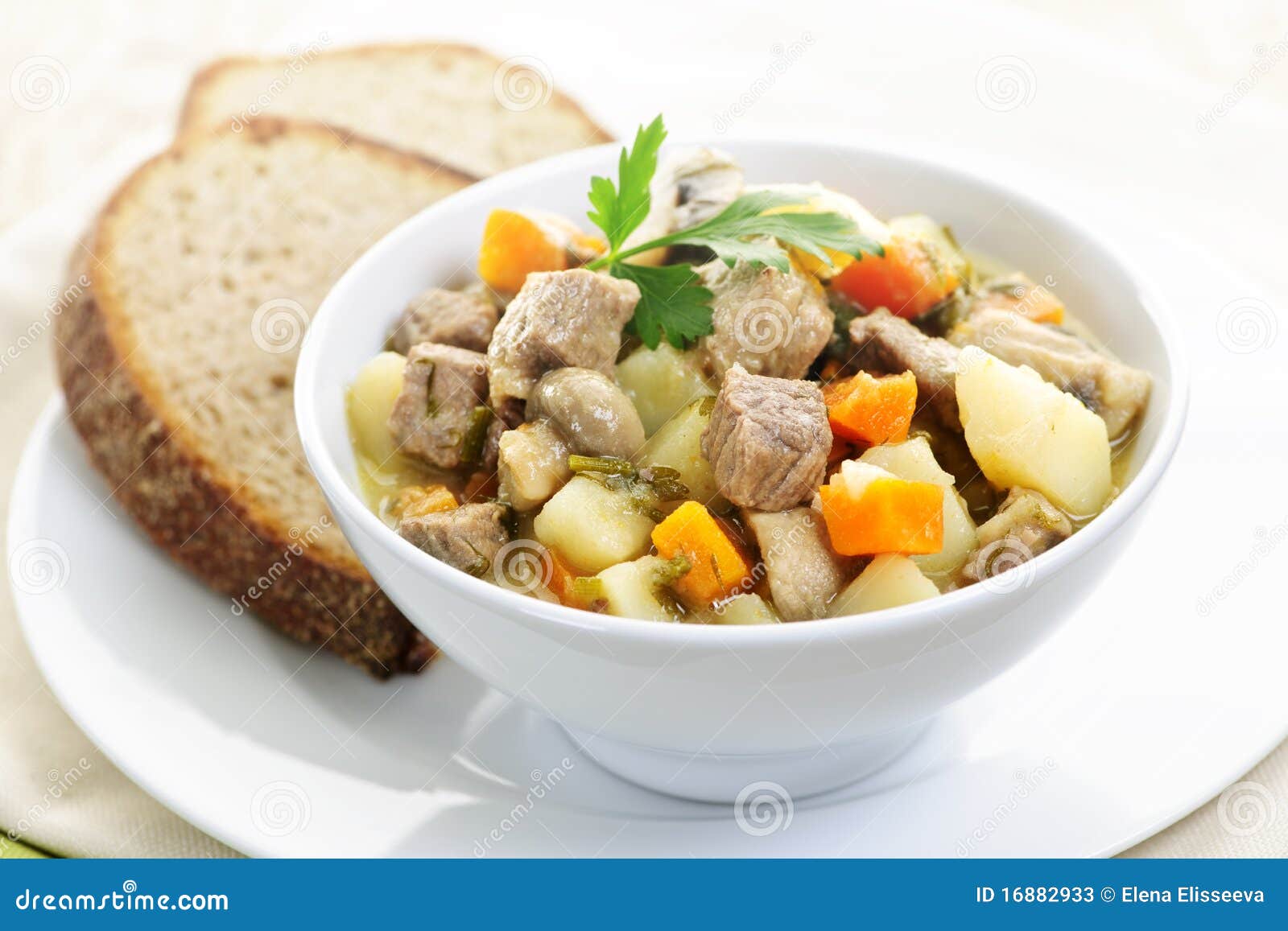 Bowl of beef stew stock image. Image of irish, dinner 16882933