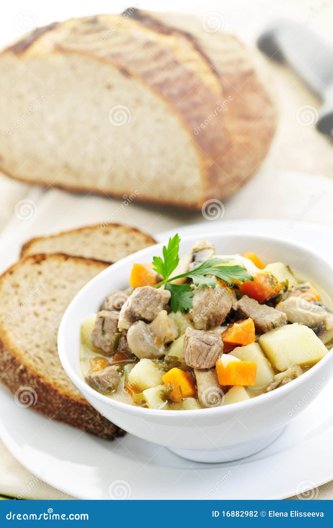 Bowl of beef stew stock photo. Image of healthy, plate 16882982