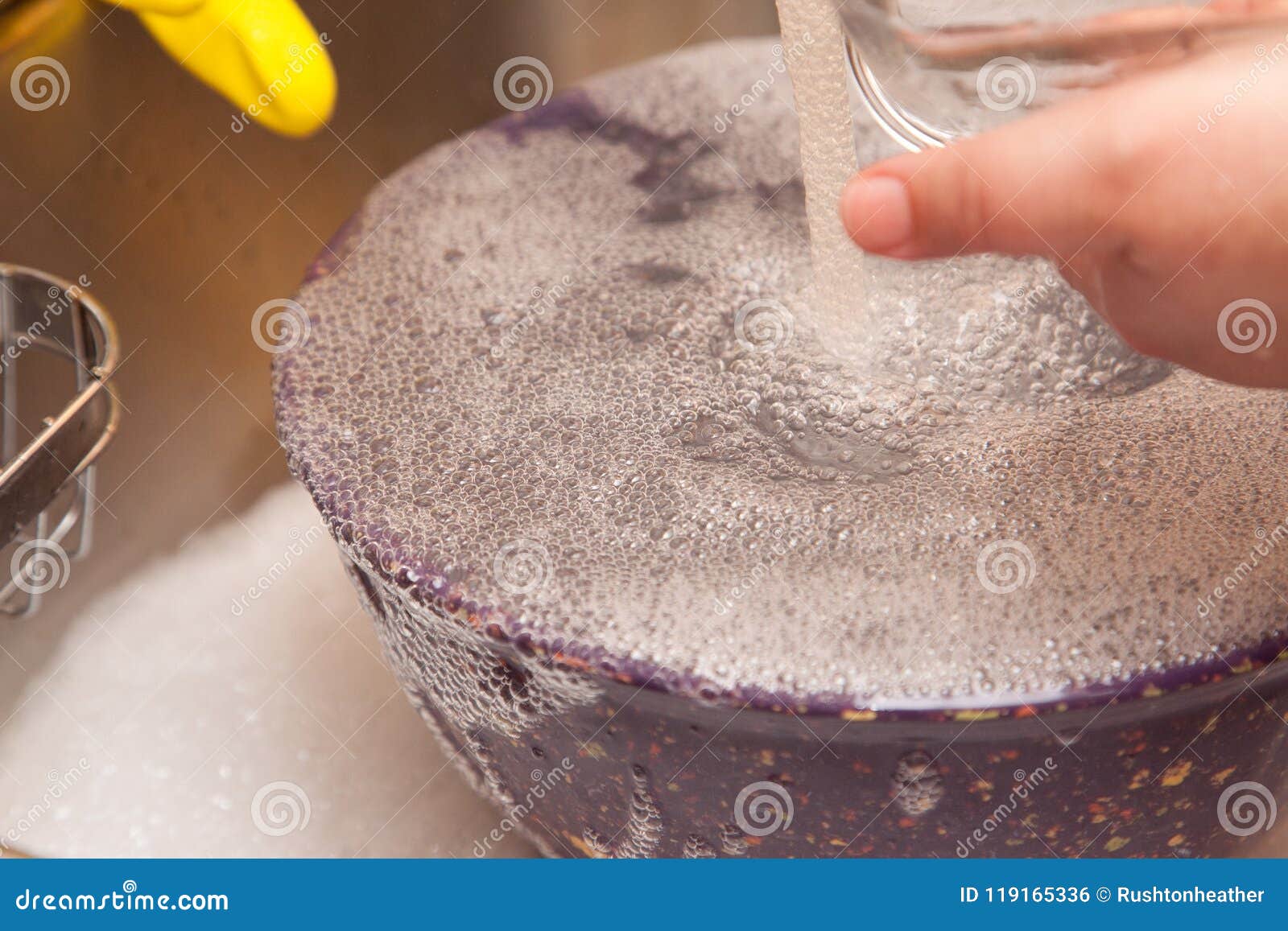 Dish water bubbles over stock photo. Image of blue, stream 119165336