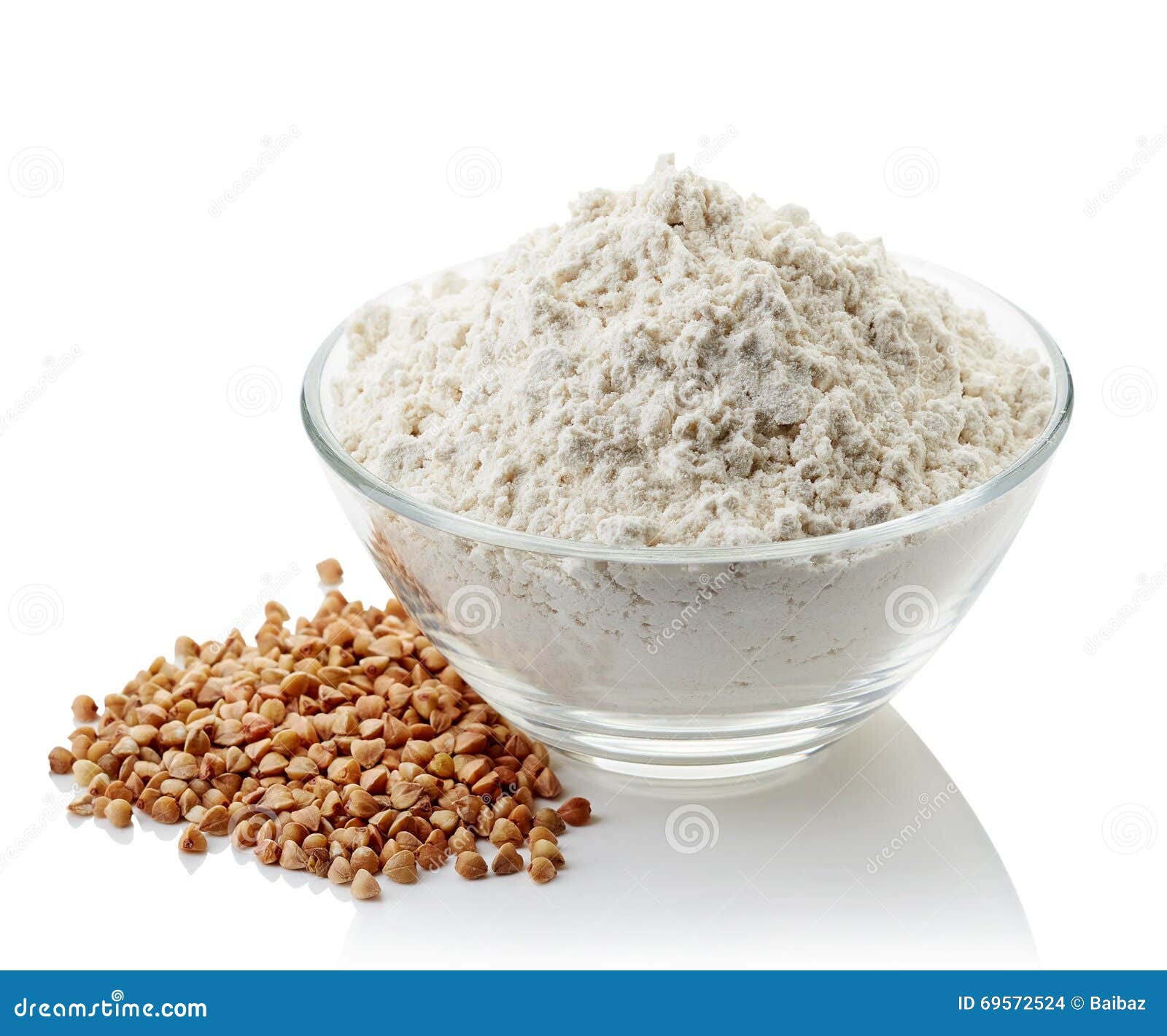 bowl of buckwheat flour