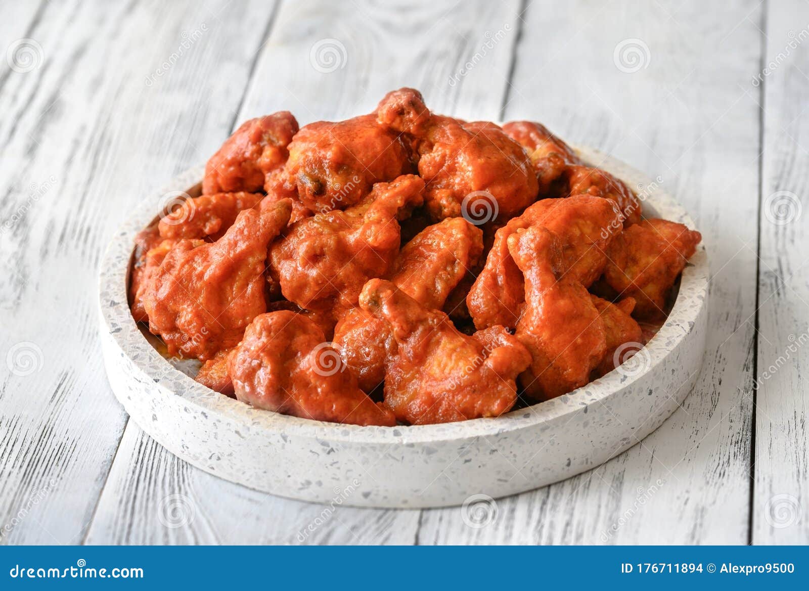 bowl of buffalo wings