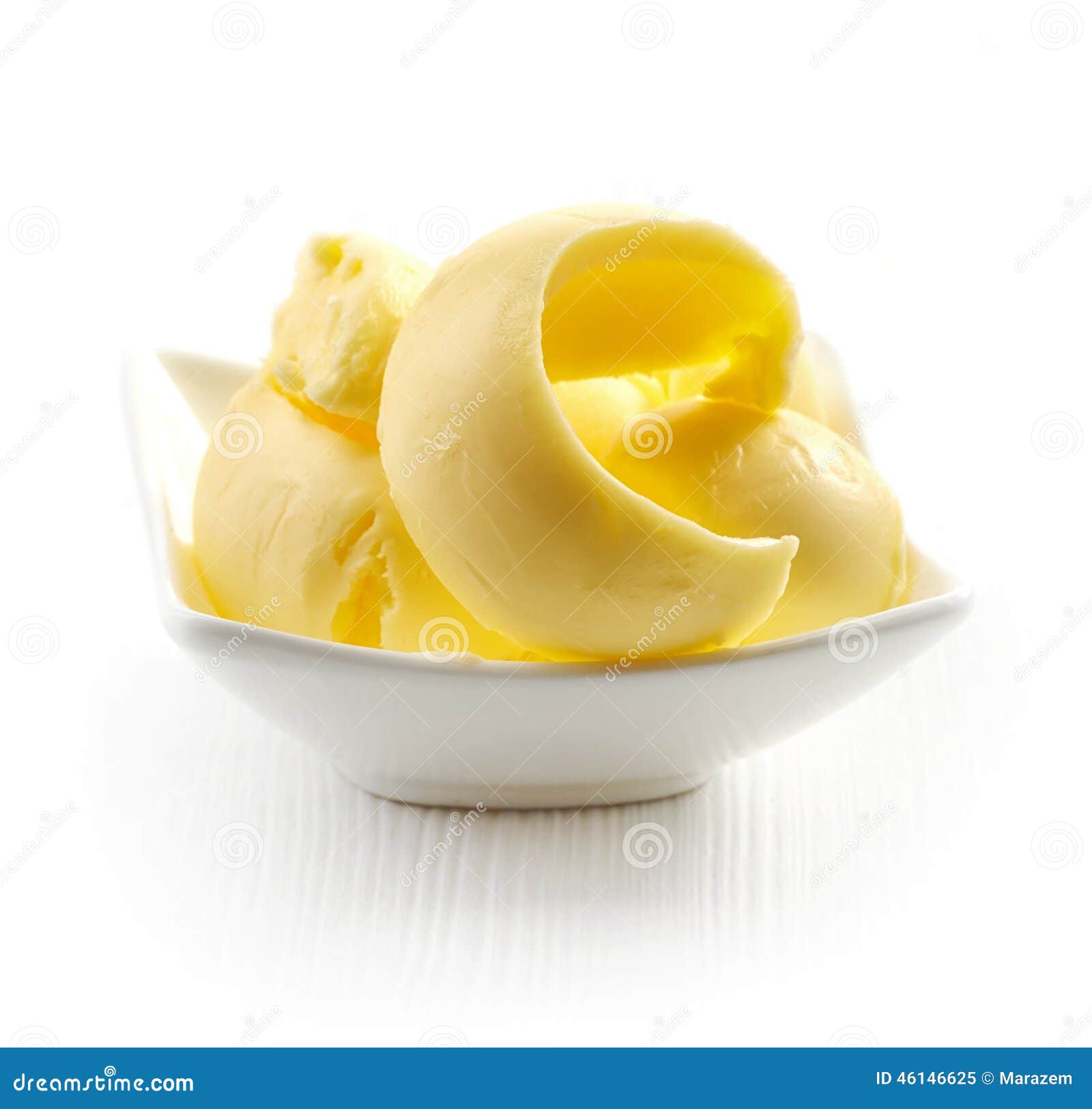 Bowl of butter stock image. Image of studio, wood, dairy 46146625
