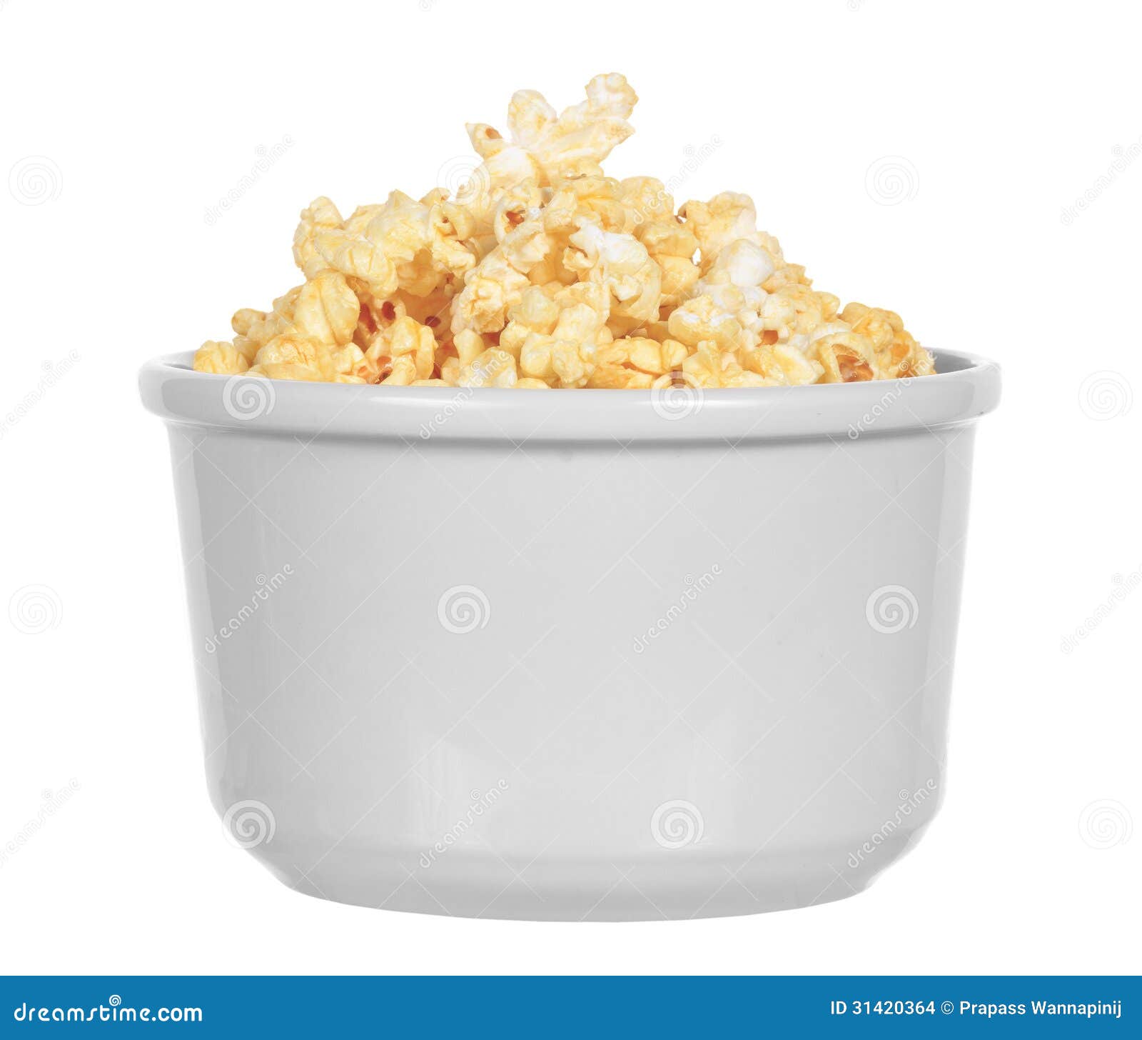 bowl of buttery popcorn 