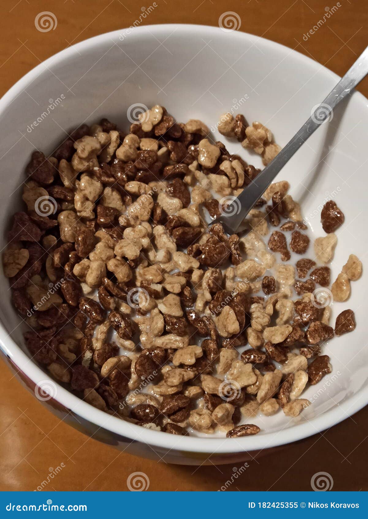 A Bowl of Cereal, Chocolate Flavour Stock Image Image of bowl