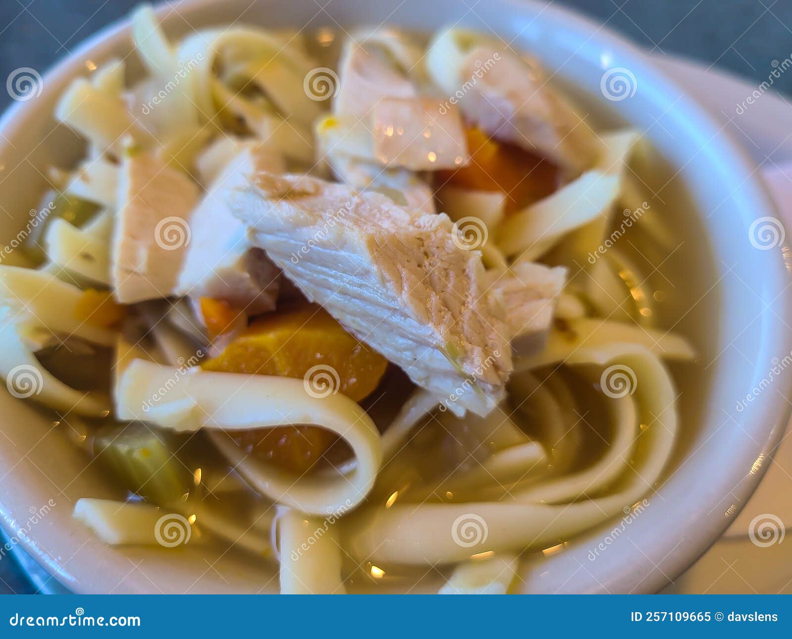 Chicken noodle soup stock image. Image of delicious 257109665